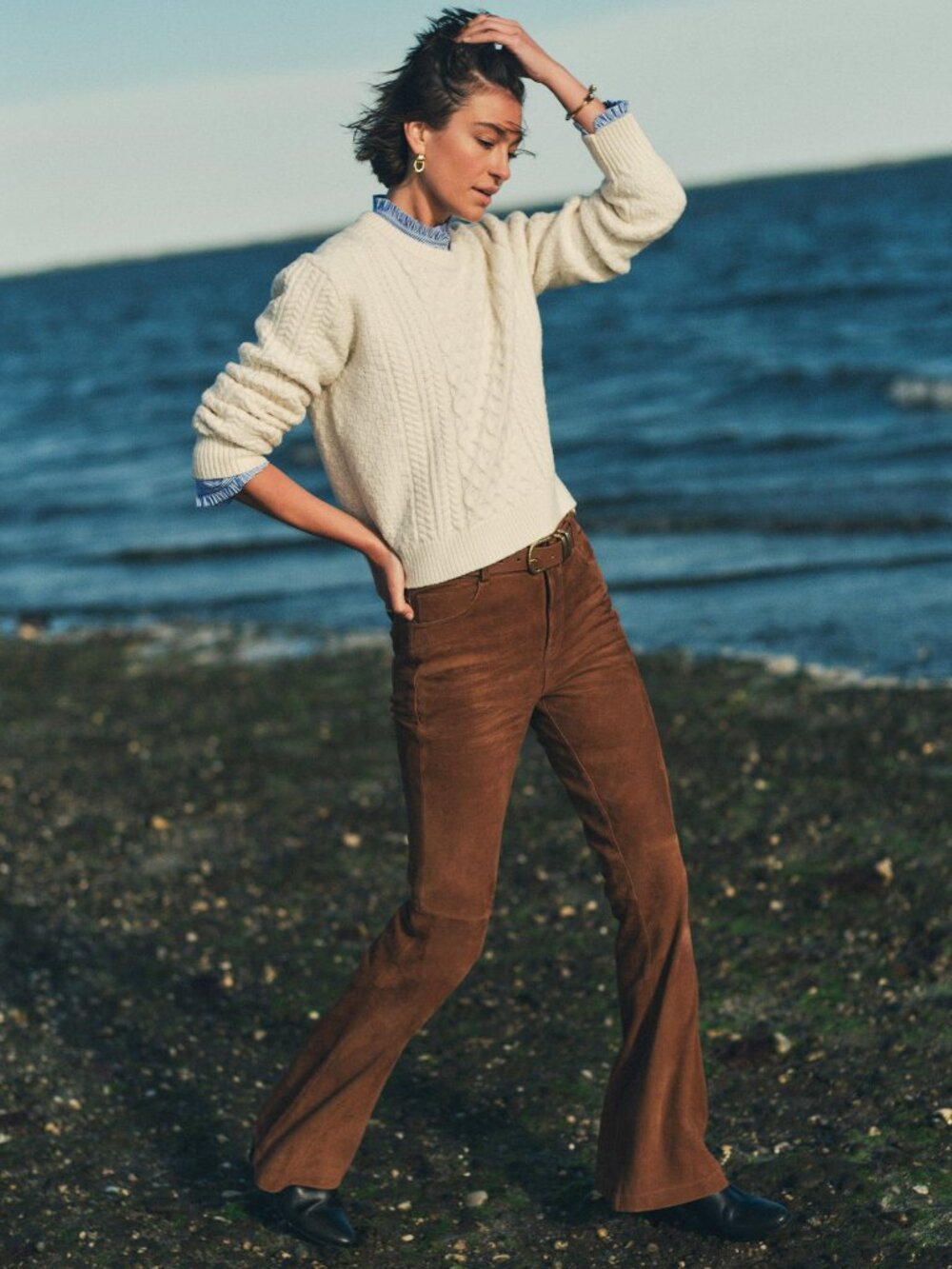 J McLaughlin Domino Suede Pants - Coffee NEW
